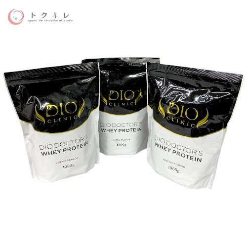 DIO DOCTORS ホエイプロテイン ココア風味 1kg 3袋セット