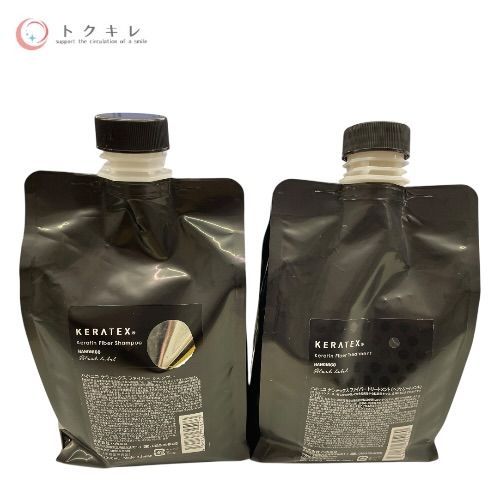 ハホニコ ケラテックス ファイバー シャンプー 1000mL／ケラテックス ファイバー トリートメント 1000g つめかえ用 2点セット