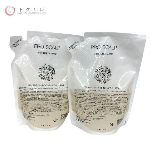 imini 黒髪プロスカルプ (オールインワンシャンプー) 詰め替え 360ml 2本セット