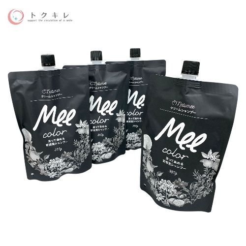 アメイズプラス クリームシャンプー MEE color #ナチュラルブラウン 350g 4個セット