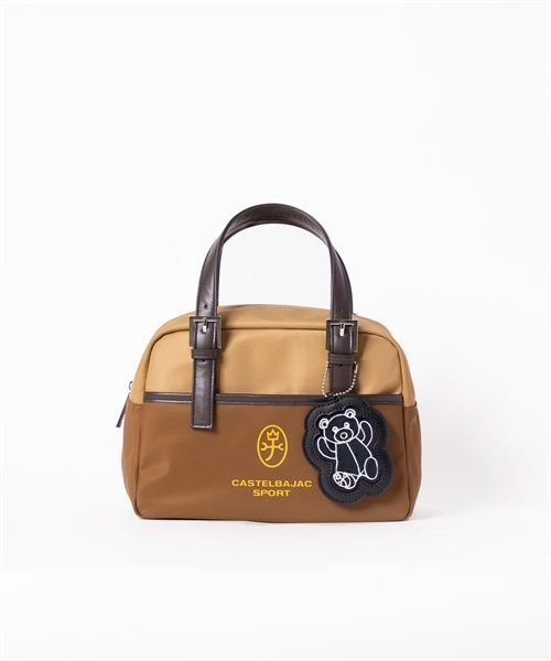 CASTELBAJAC (カステルバジャック) T挿しBEAR付きサッチェルラウンドバッグ ベージュ
