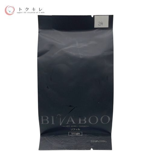 銀座ステファニー化粧品 BIVABOO (ビバブー) ベルベットジュエルクッション ファンデーション (ライト 10) 詰替用 リフィル 13g パフ付