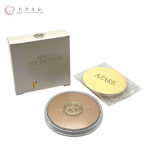 AZARE アザレ グレイスパクト (S) 21 (M) ファンデーション レフィル 12g 1号 ライトベージュ 5点セット