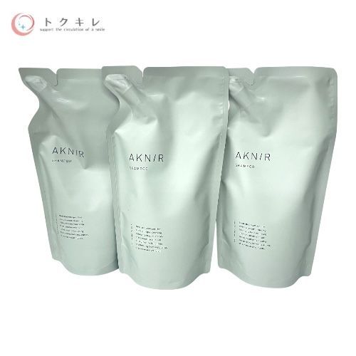 AKNIR（アクニー） ・薬用ヘアシャンプー 詰替え用 300ml ×3個 計7点セット（シャンプー3個＋トリートメント3個＋ヘアマスク1個）