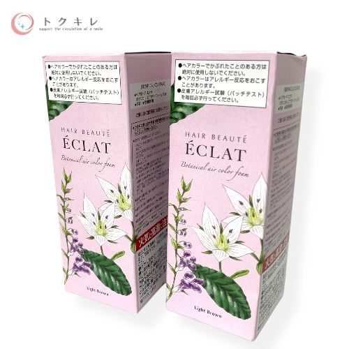フューチャーラボ ヘアボーテ エクラ ボタニカル エアカラーフォーム ライトブラウン 80g 2本セット
