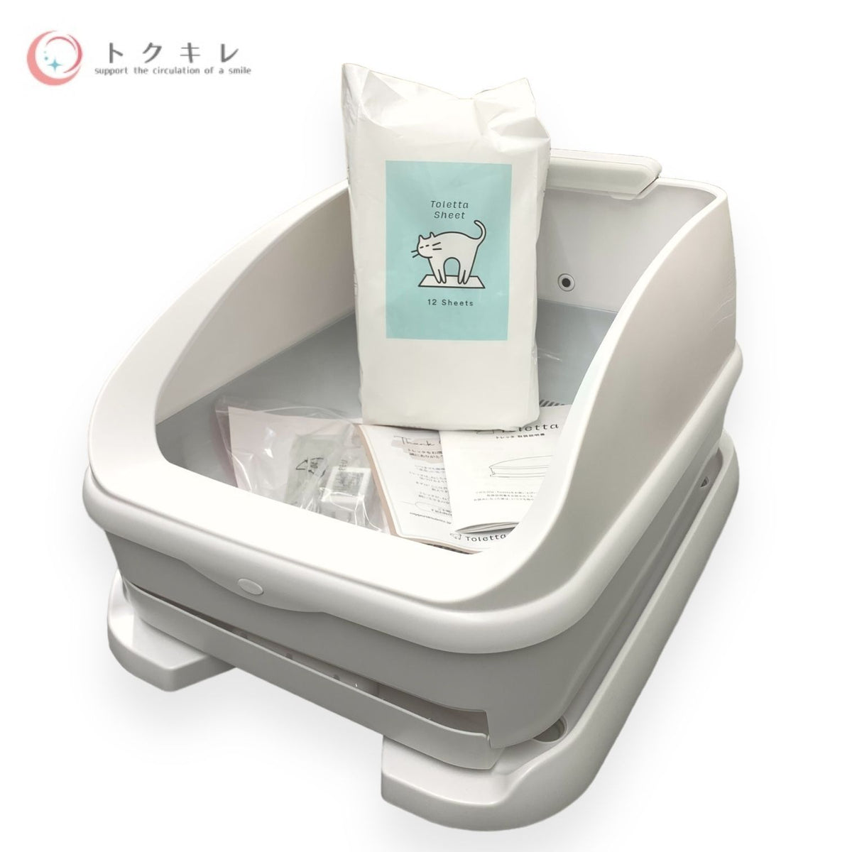 TOLETTA (トレッタ) カメラ付き猫用トイレ 獣医師監修 自動 健康管理 泌尿器疾患 個体認証AIカメラ 多頭飼い スマホ管理 システムトイレ TC-ILBZ-002