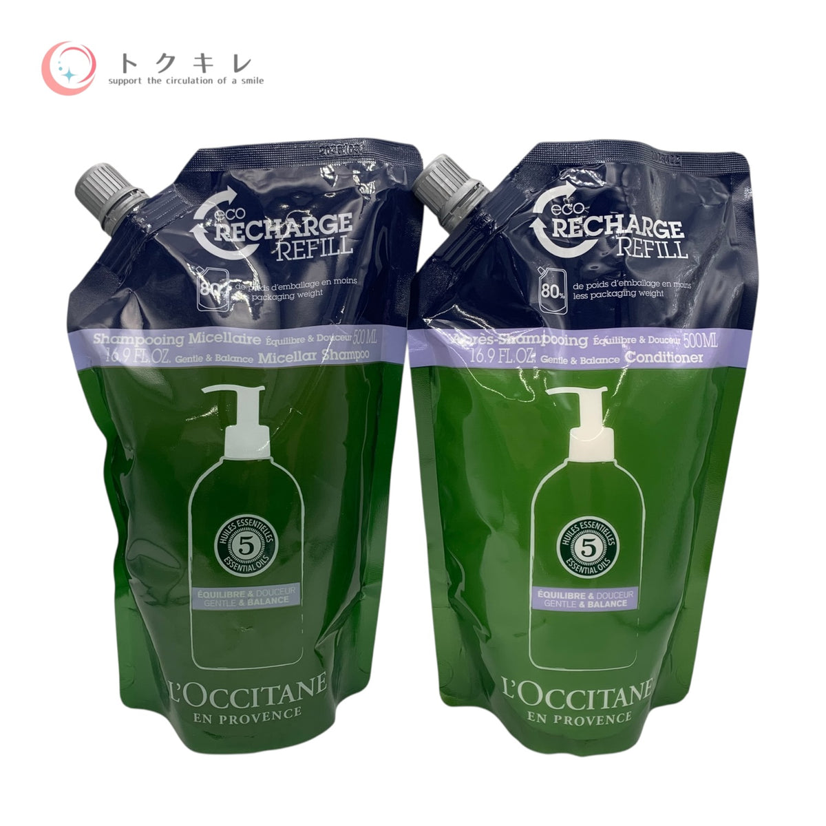 ロクシタン ファイブハーブス バランシング シャンプー&コンディショナー レフィル 500ml 全品未使用
