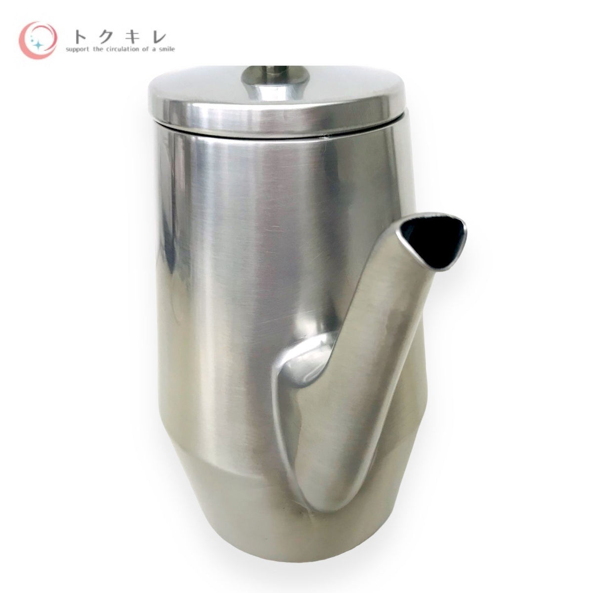 仔犬印 エルム コーヒーポット ステンレス スチール 8人用 18-8 67108 (蓋のつまみの色:シルバー)