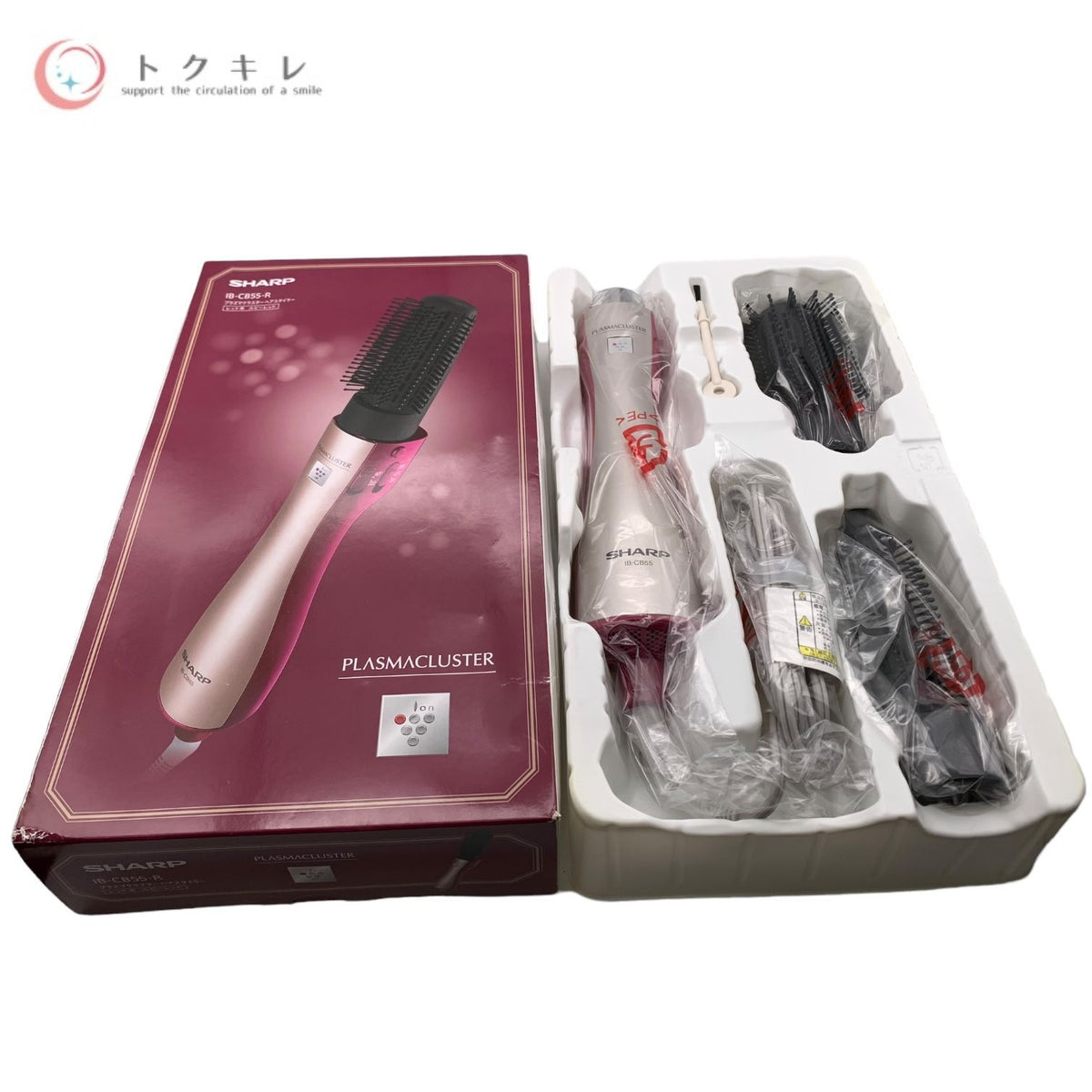 SHARP(シャープ) プラズマクラスター ヘアスタイラー IB-CB55-R (レッド系 ルビーレッド) 2016年製
