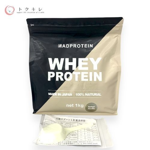 MADPROTEIN ホエイプロテイン 塩バニラ 1000g スプーン付き