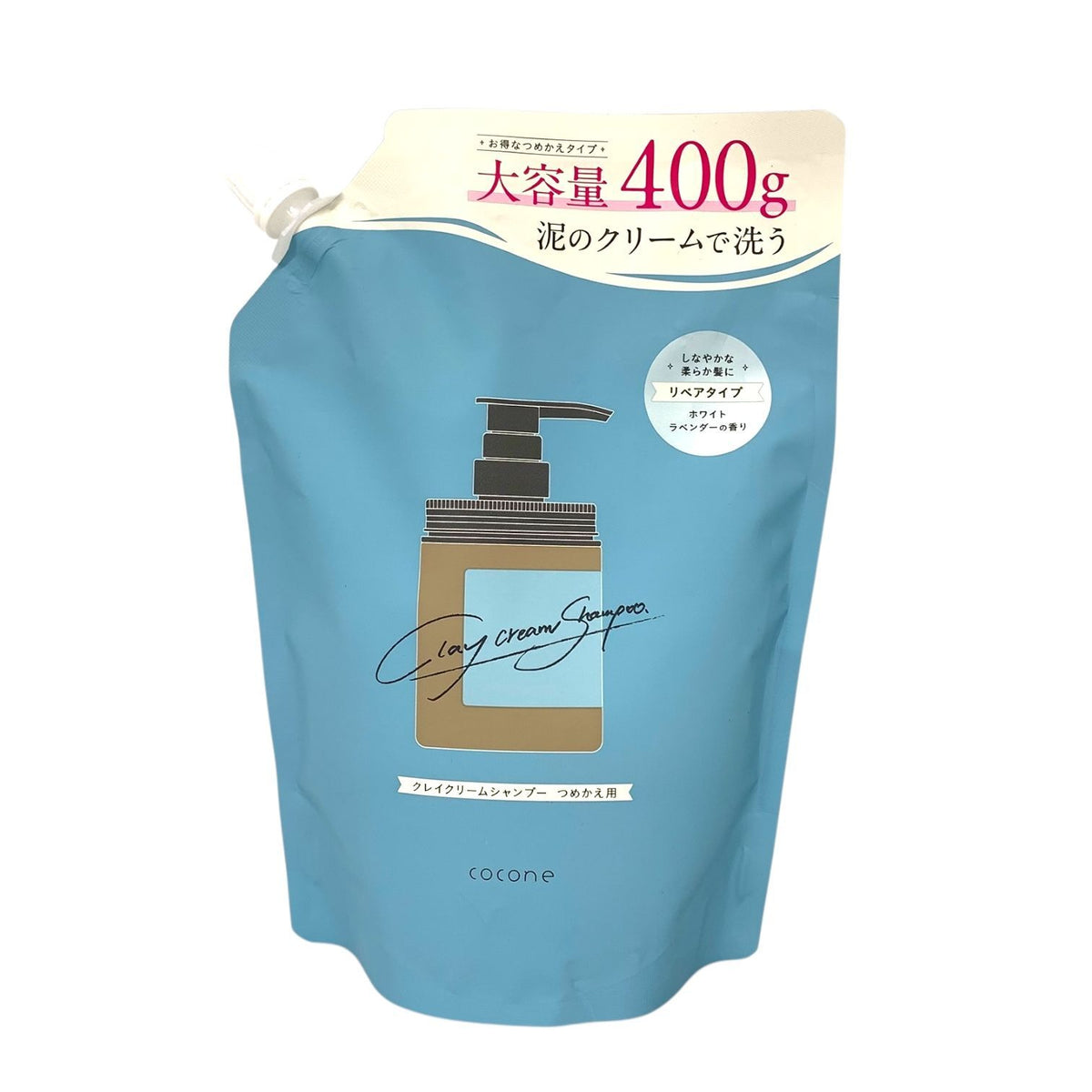 はぐくみプラス（hugkumi+） cocone クレイクリームシャンプー リペア 詰め替え用 400g x 5個セット