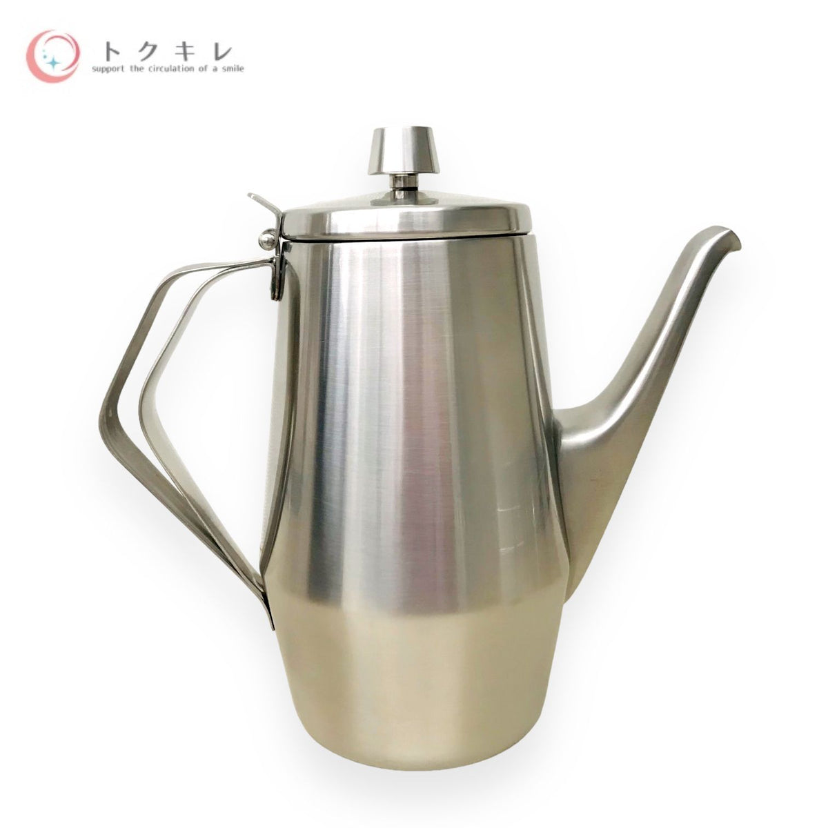 仔犬印 エルム コーヒーポット ステンレス スチール 8人用 18-8 67108 (蓋のつまみの色:シルバー)