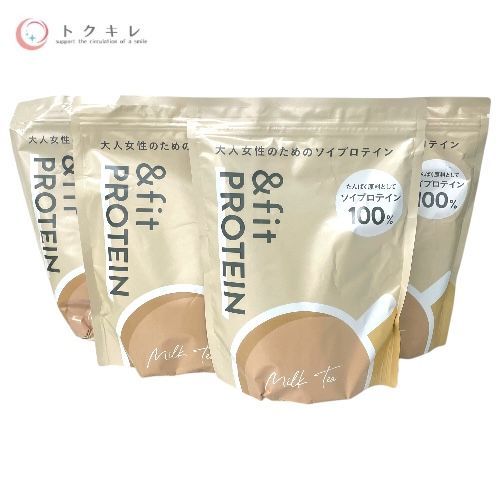 ライフクリエイト &fit PROTEIN 525g ミルクティー味 ×4袋セット 計1575g（525g×4袋）