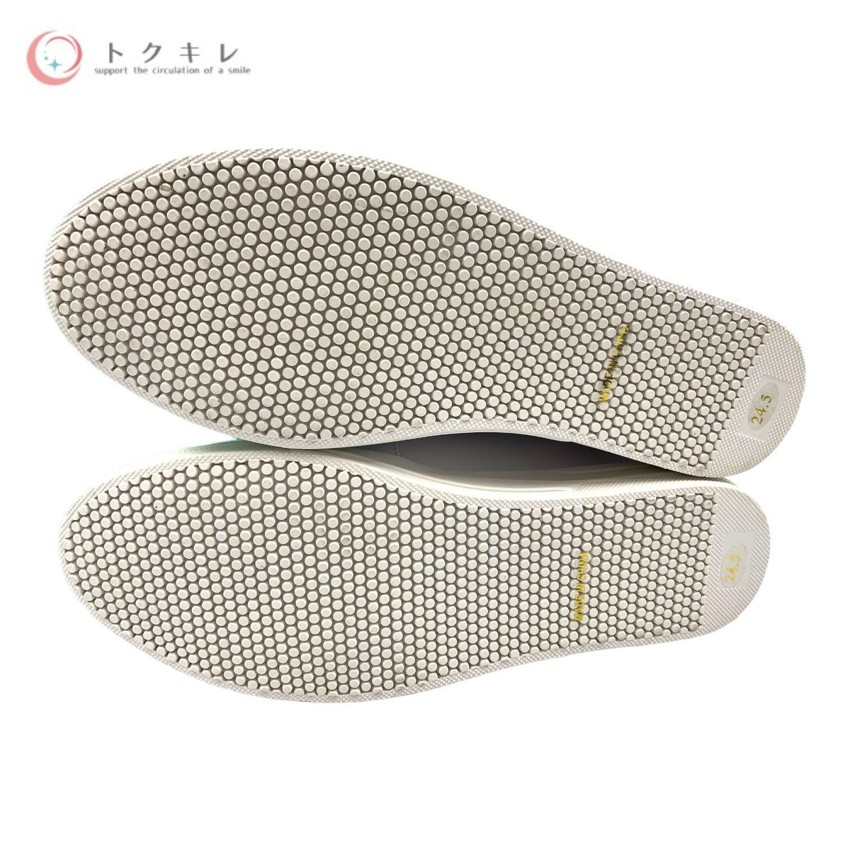 デオーチョアデオーチョ インヒール キラキラスニーカー WH 24.5cm DE4376BW00307133