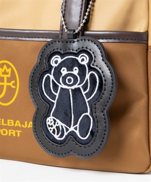 CASTELBAJAC (カステルバジャック) T挿しBEAR付きサッチェルラウンドバッグ ベージュ