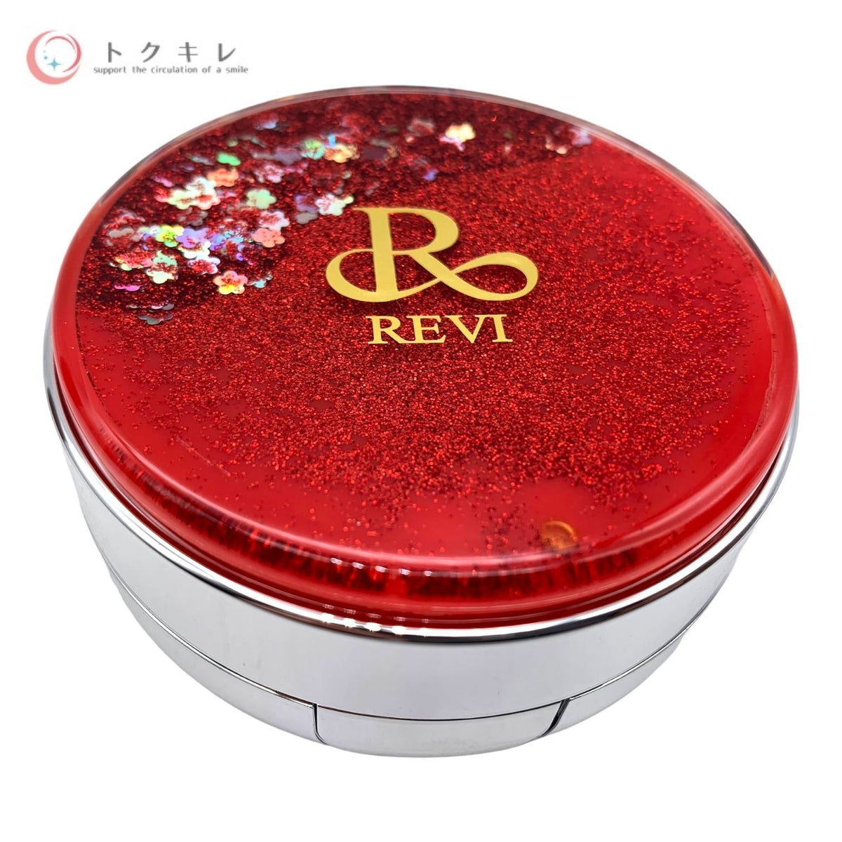 銀座ロッソ REVI ルヴィ 陶肌ファンデーション 15g（限定赤ラメパッケージ) SPF50+ PA++++