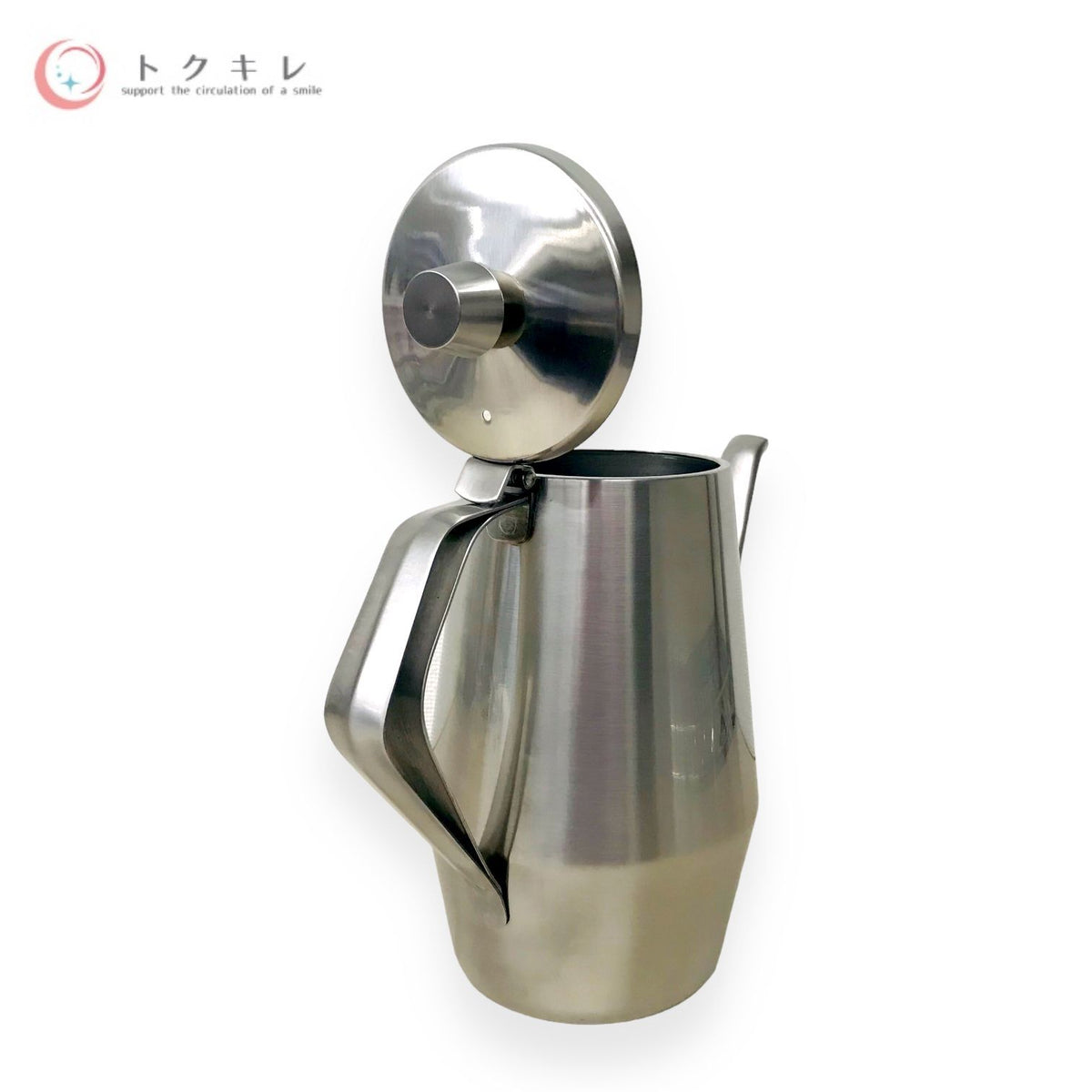 仔犬印 エルム コーヒーポット ステンレス スチール 8人用 18-8 67108 (蓋のつまみの色:シルバー)
