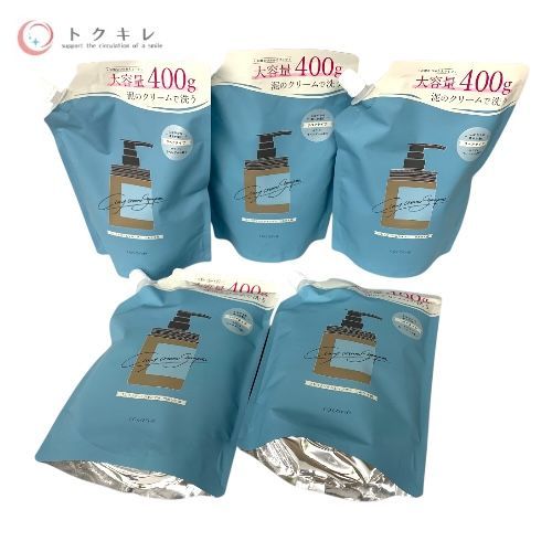 はぐくみプラス（hugkumi+） cocone クレイクリームシャンプー リペア 詰め替え用 400g x 5個セット