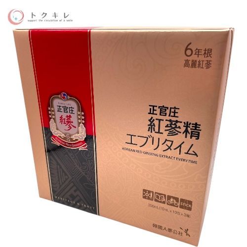 正官庄 紅参精 エブリタイム 300ml(10ml×10包×3箱)