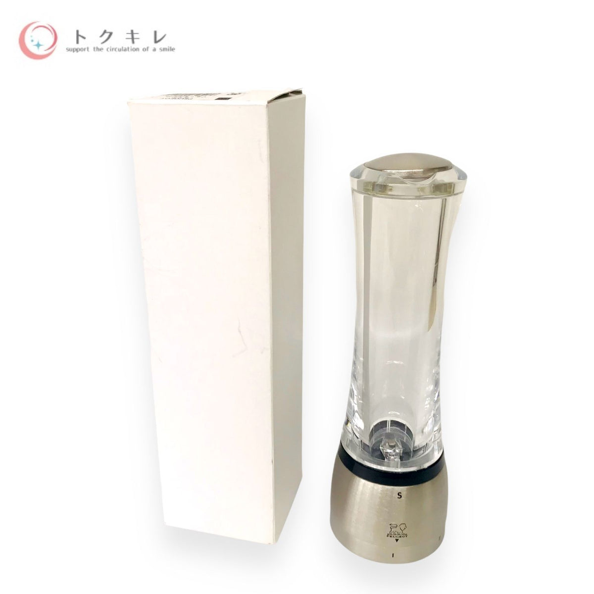 プジョー PEUGEOT ソルトミル 粗さ調節 マグネット式 フタ 21cm アクリル ダマン 25458