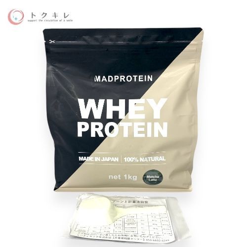 MADPROTEIN ホエイプロテイン 抹茶ラテ 1000g スプーン付き