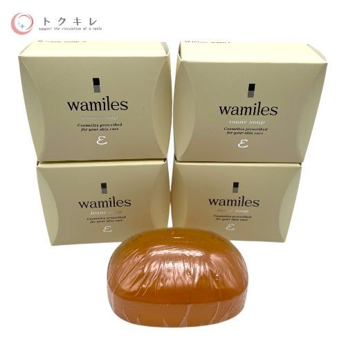 wamiles ワミレスコスメティックス イオーヌソープ ε (石けん) 100g (ディッシュなし) 4点セット